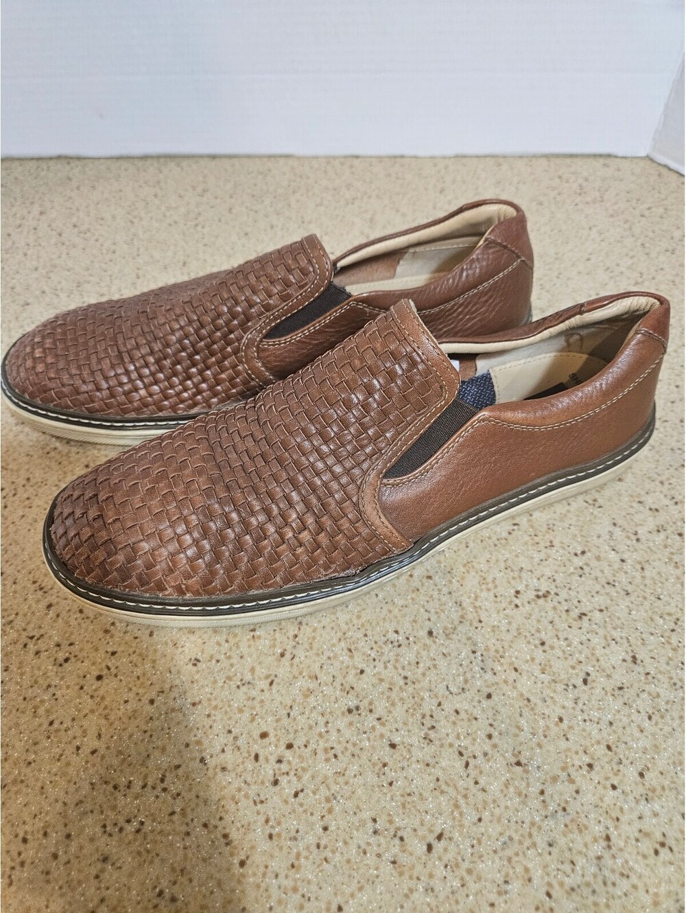 J&M Men's McGuffey Woven Slip-On Loafers